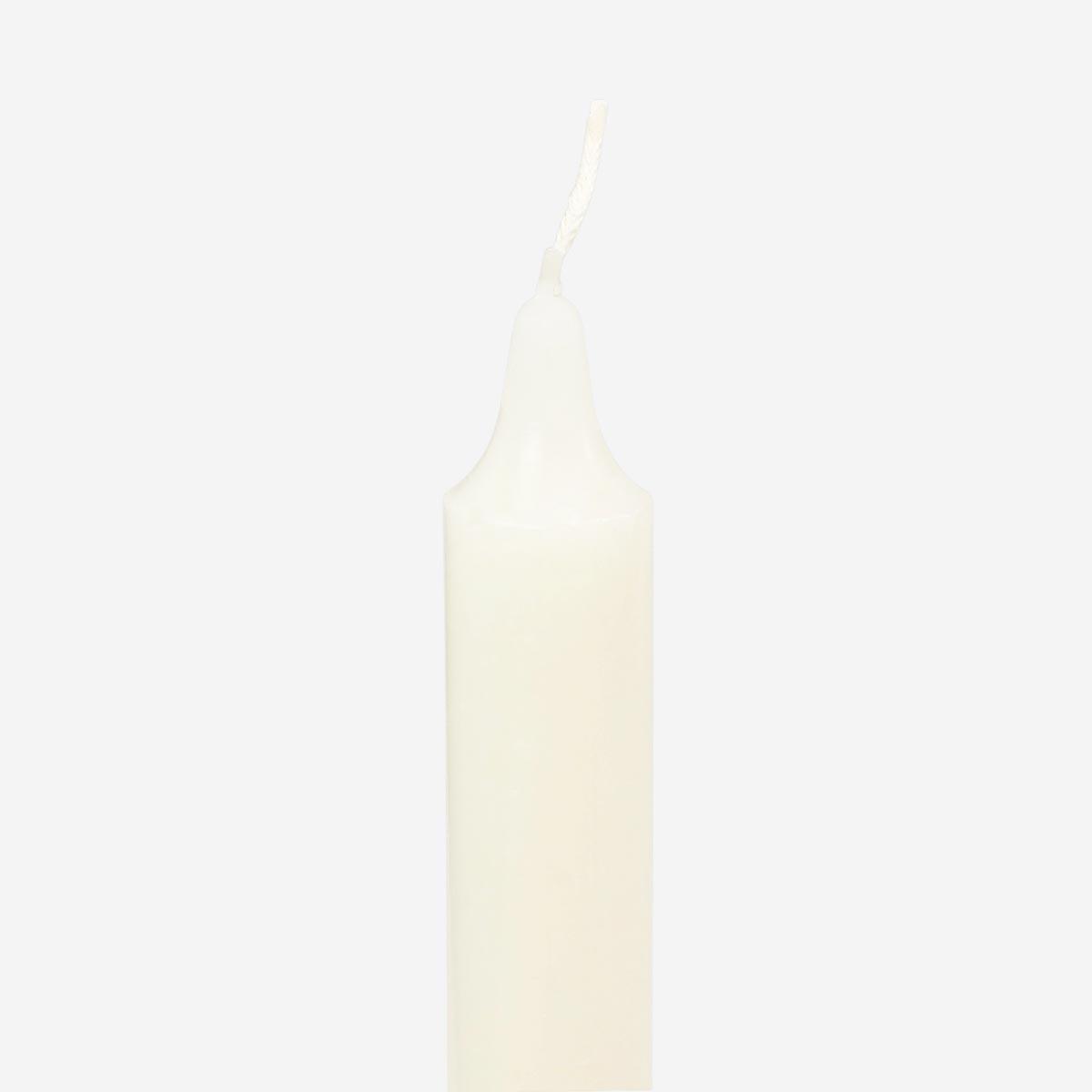 White candle. 25 cm