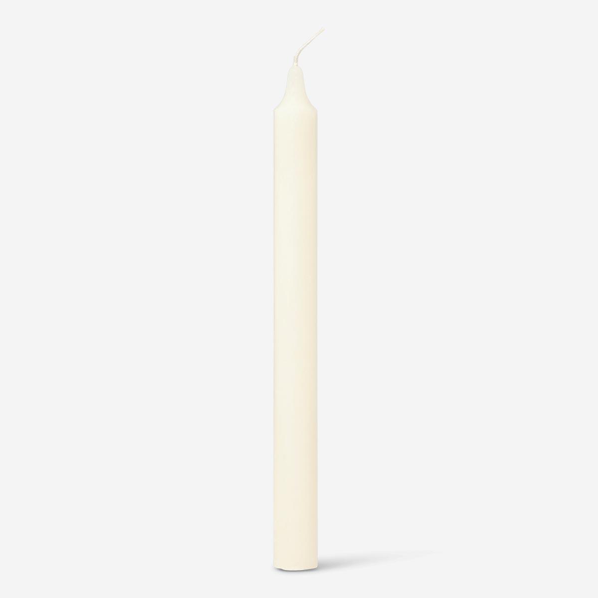 White candle. 25 cm