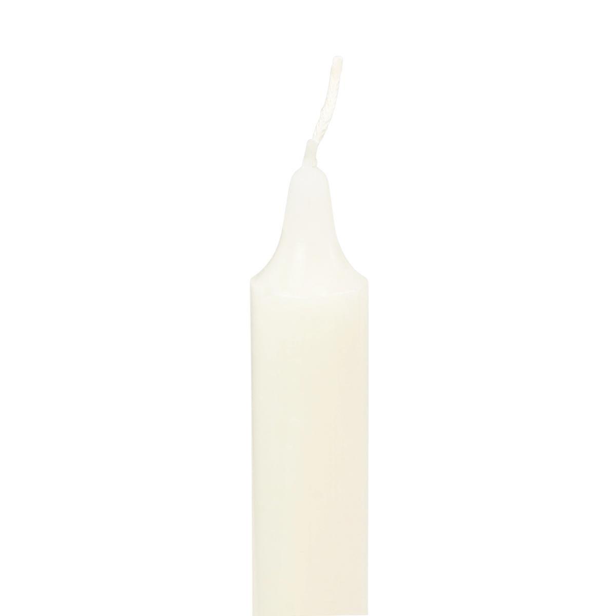 White candle. 25 cm