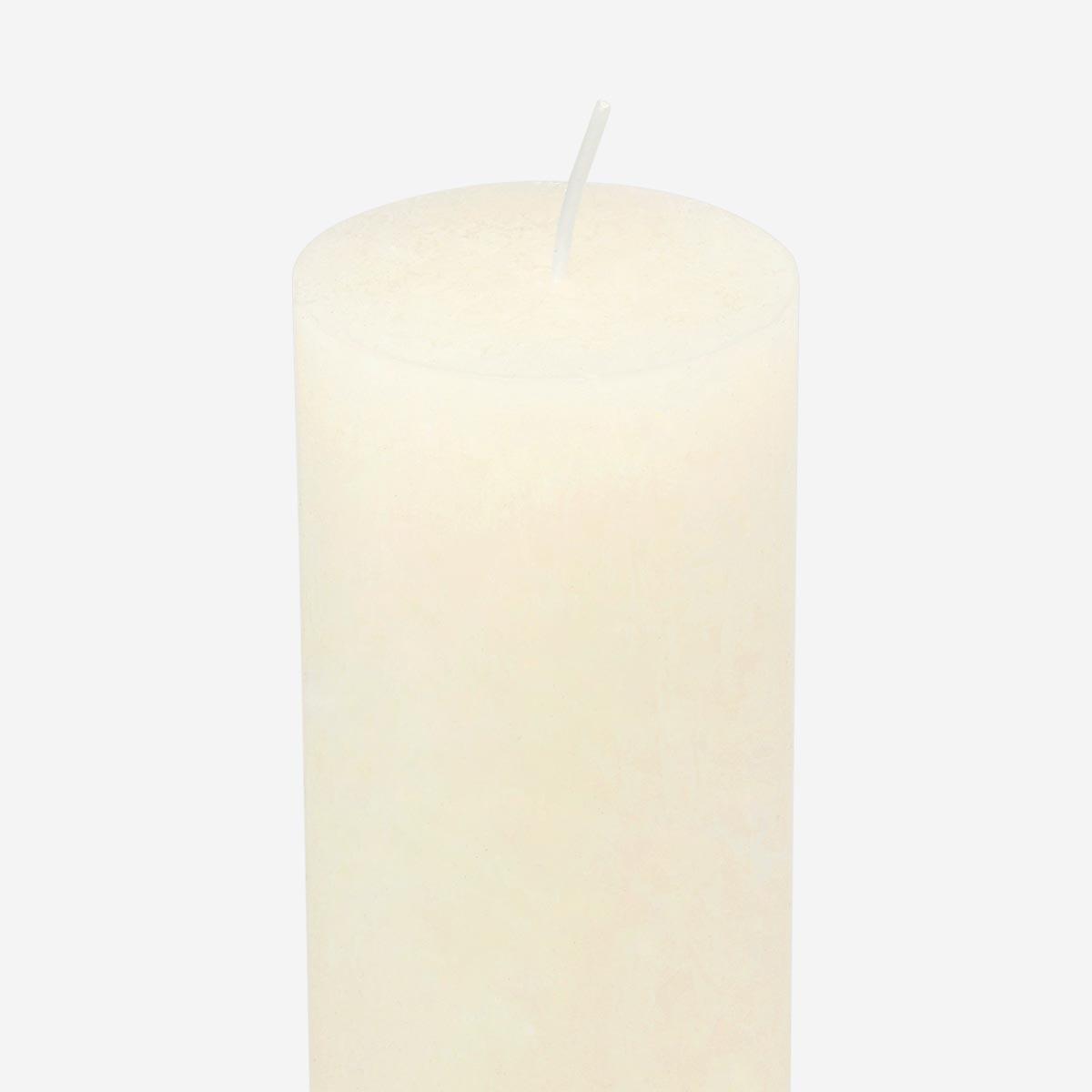 Cream pillar candle. 15 cm