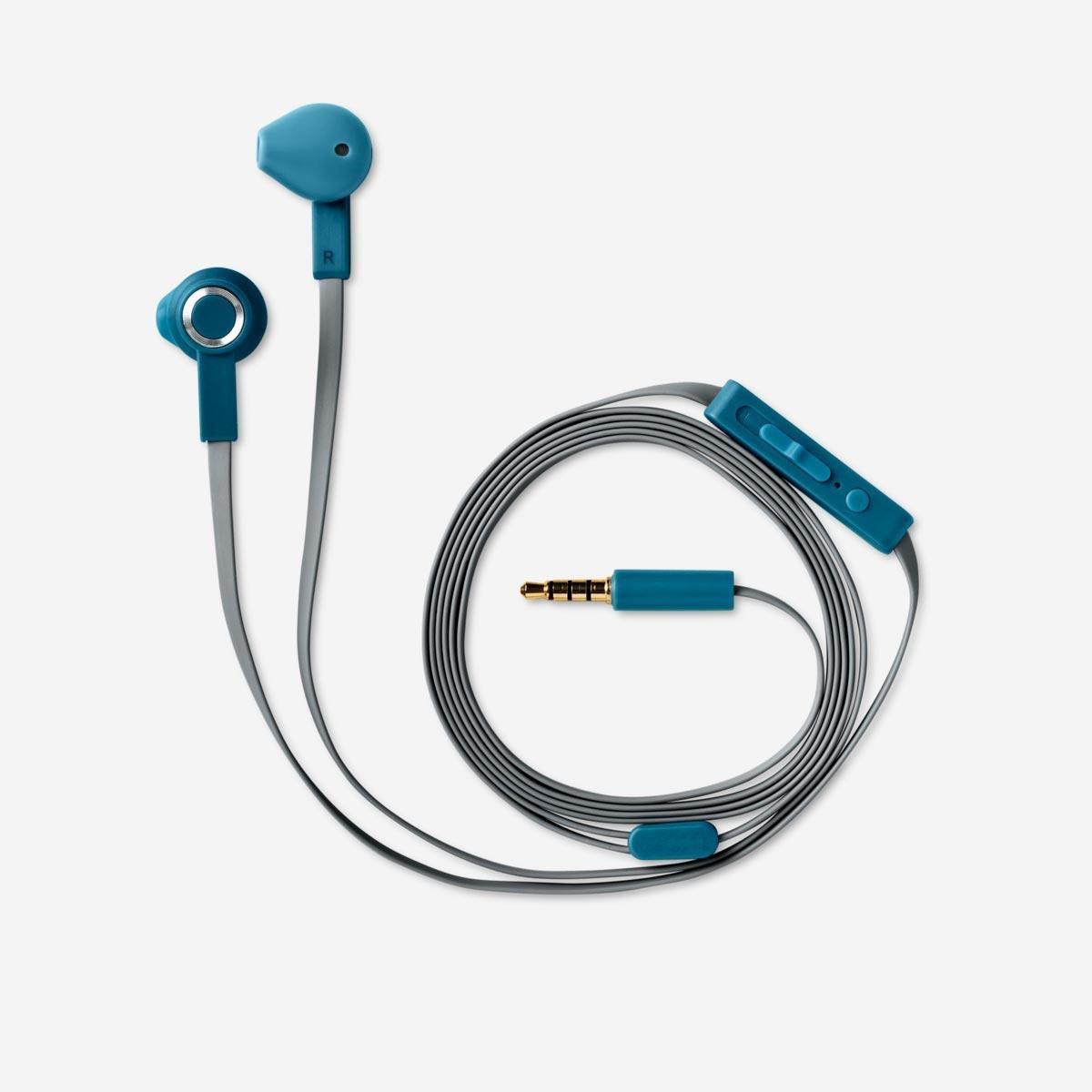 Blue headphones