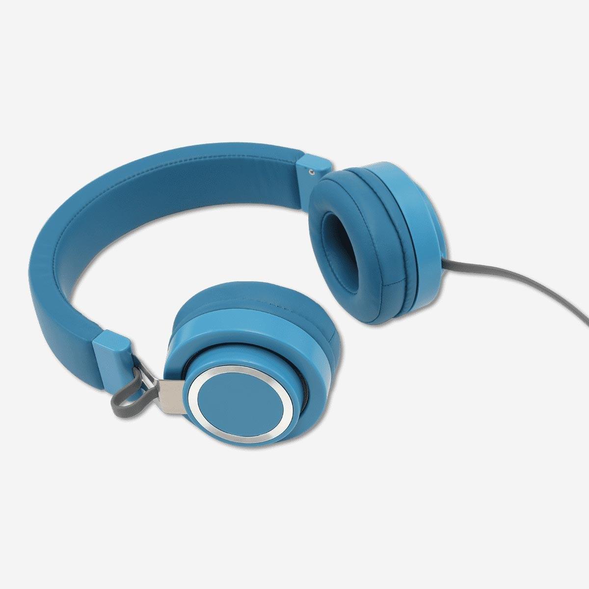 Blue headphones