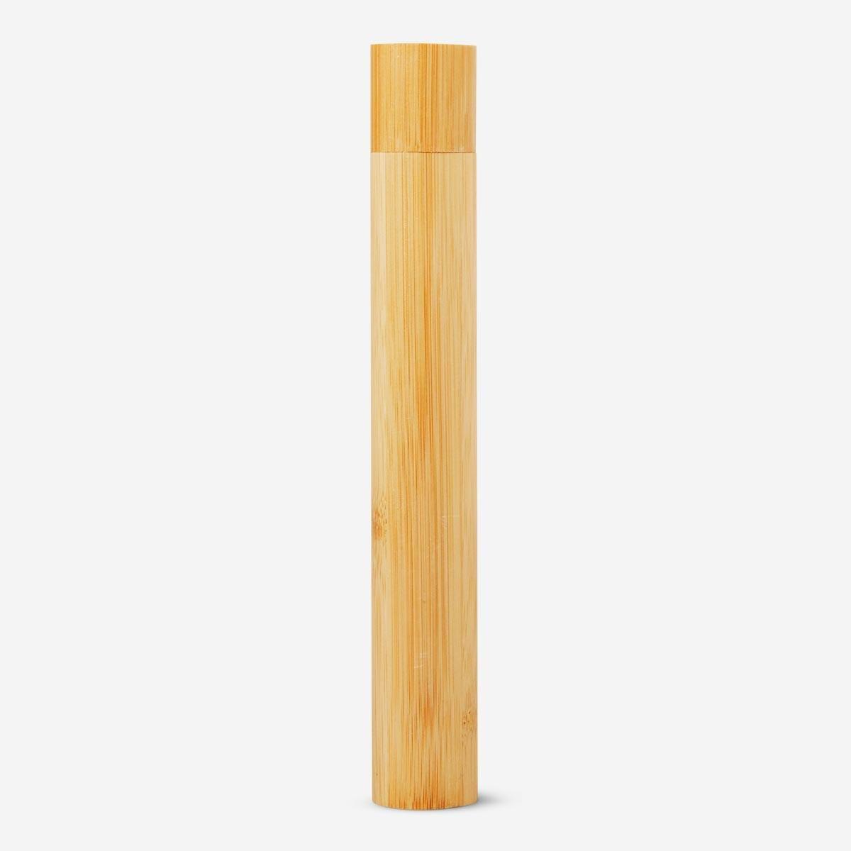 Bamboo toothbrush holder