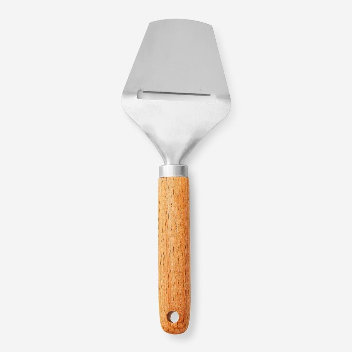 Silver stainless steel cheese slicer