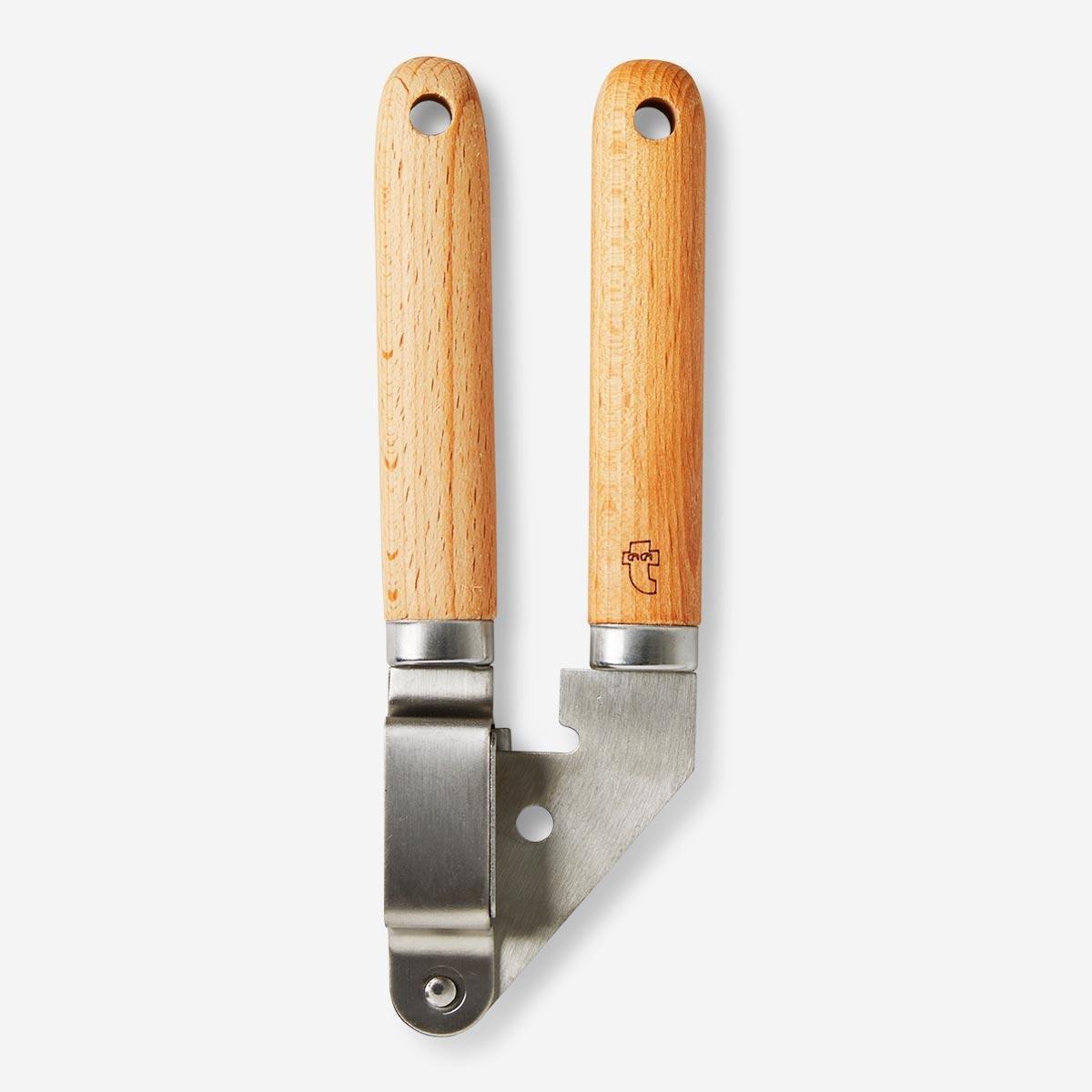 Silver stainless steel garlic press