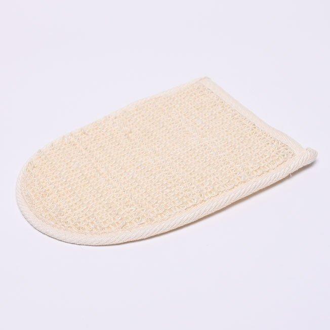 Beige exfoliating glove