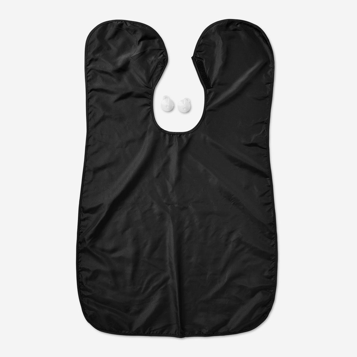 Black beard shaving cape