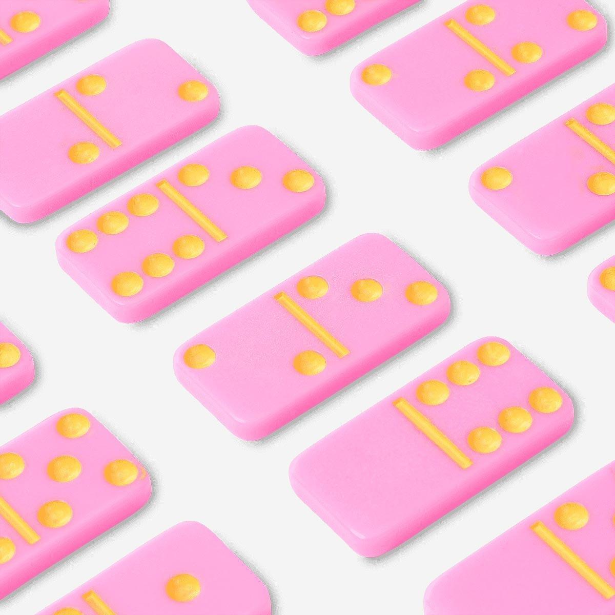 Pink domino game