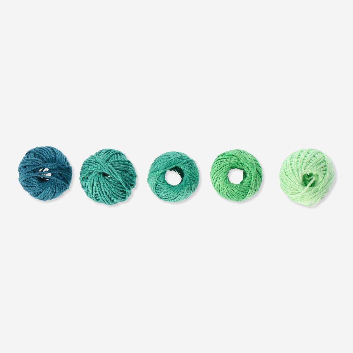 Green cotton thread