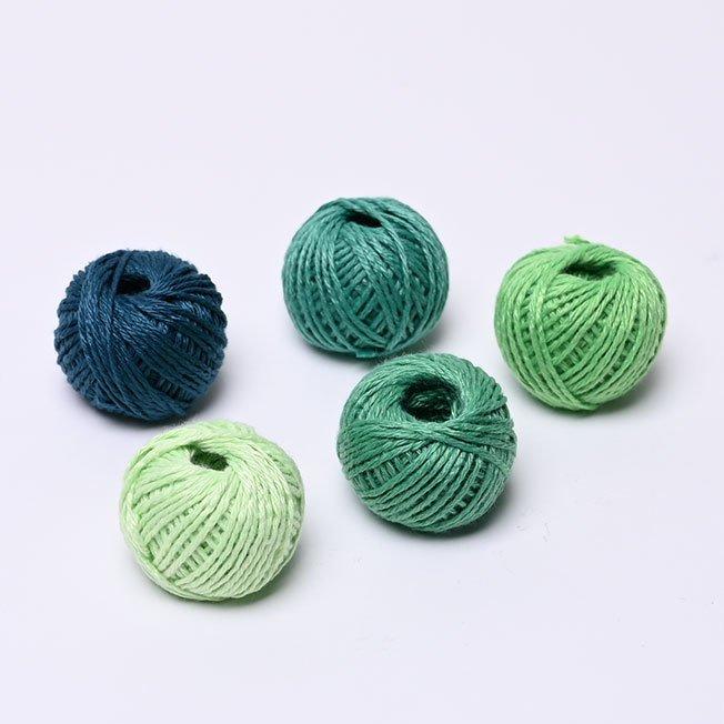 Green cotton thread