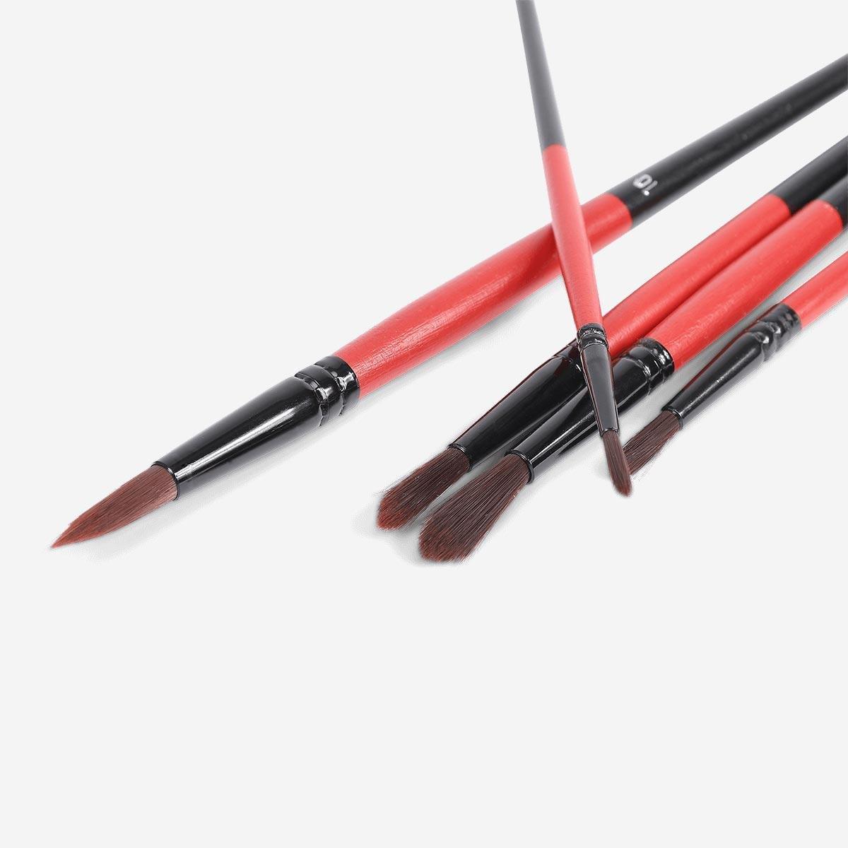 Red Hobby paint brushes