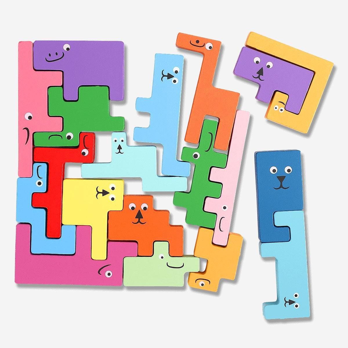 Multicolour jigsaw puzzle game