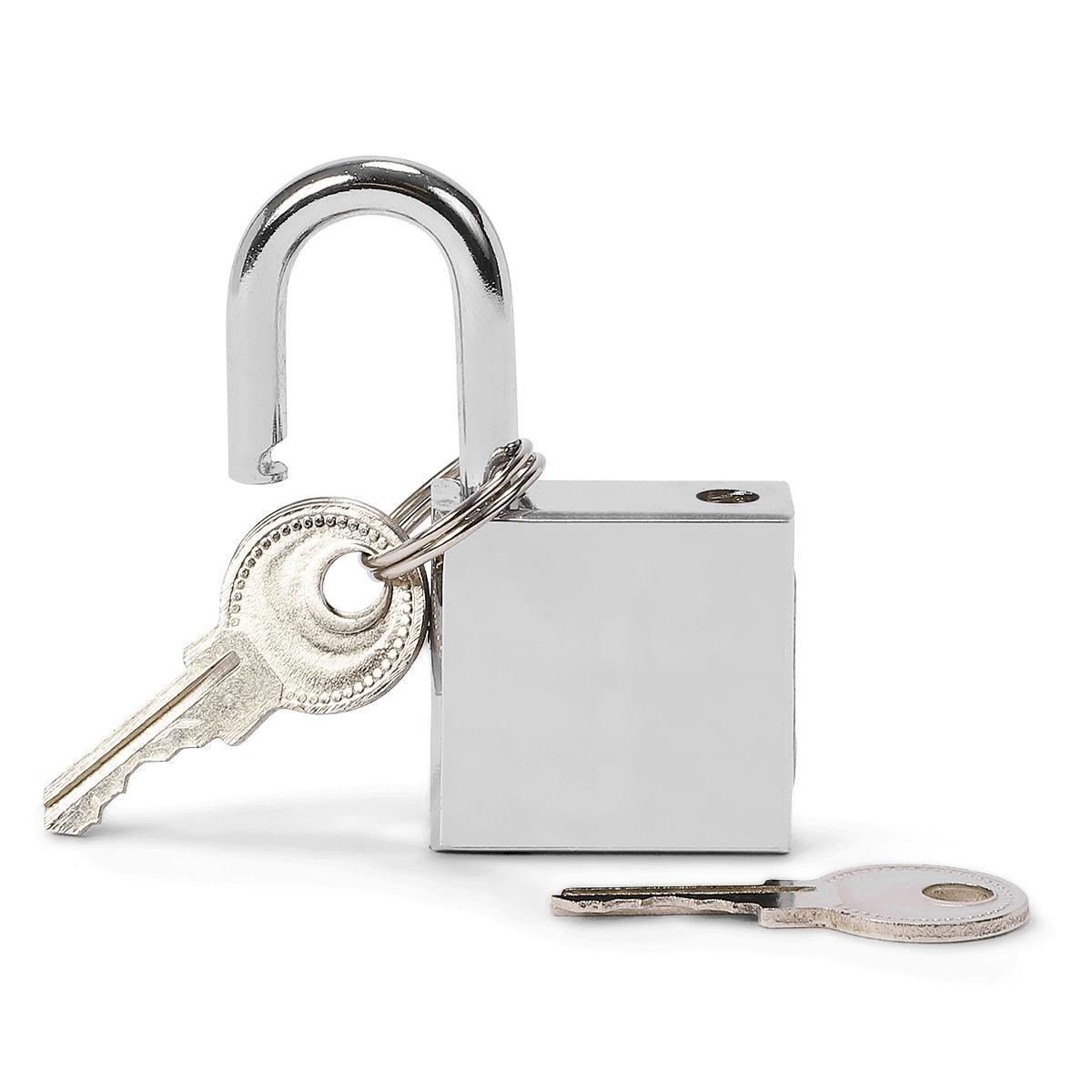 Silver Padlock with Keys. 2 Cm