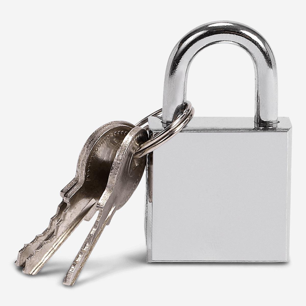 Silver Padlock with Keys. 2 Cm