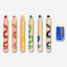 Oil-based pencil crayons pack of 6
