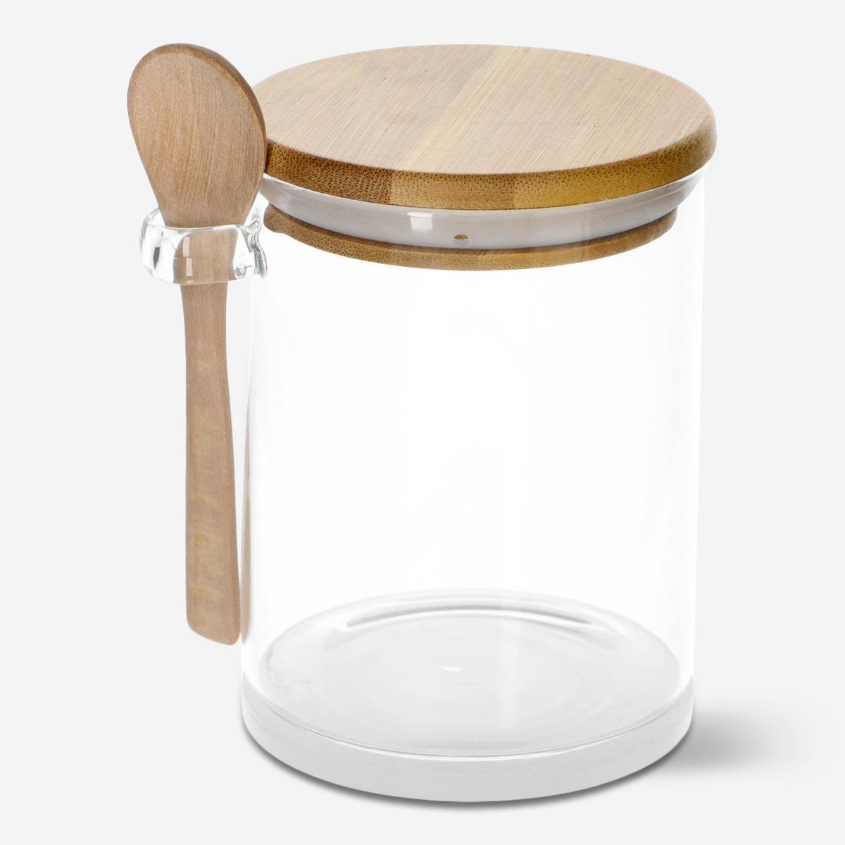 Glass storage jar