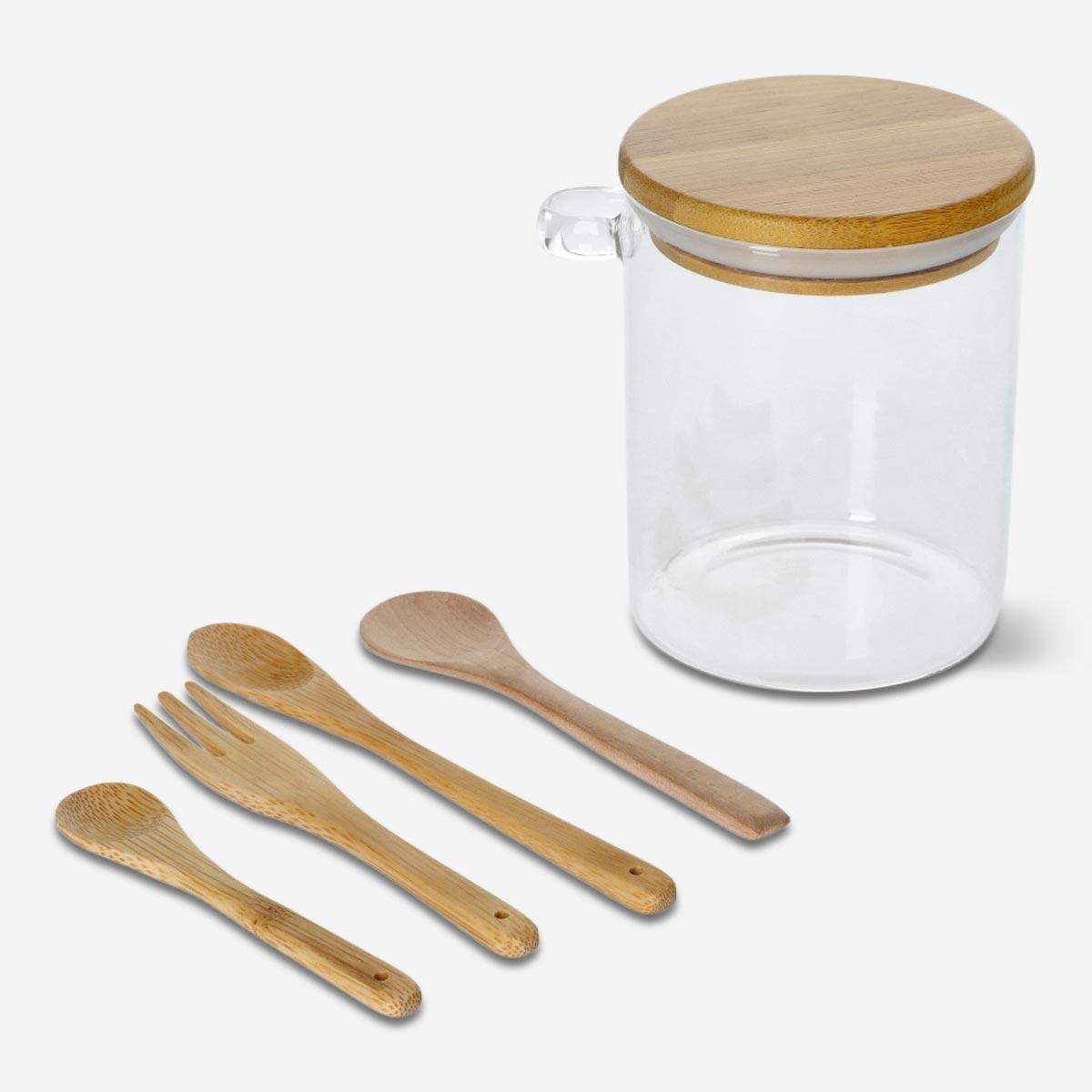 Glass storage jar