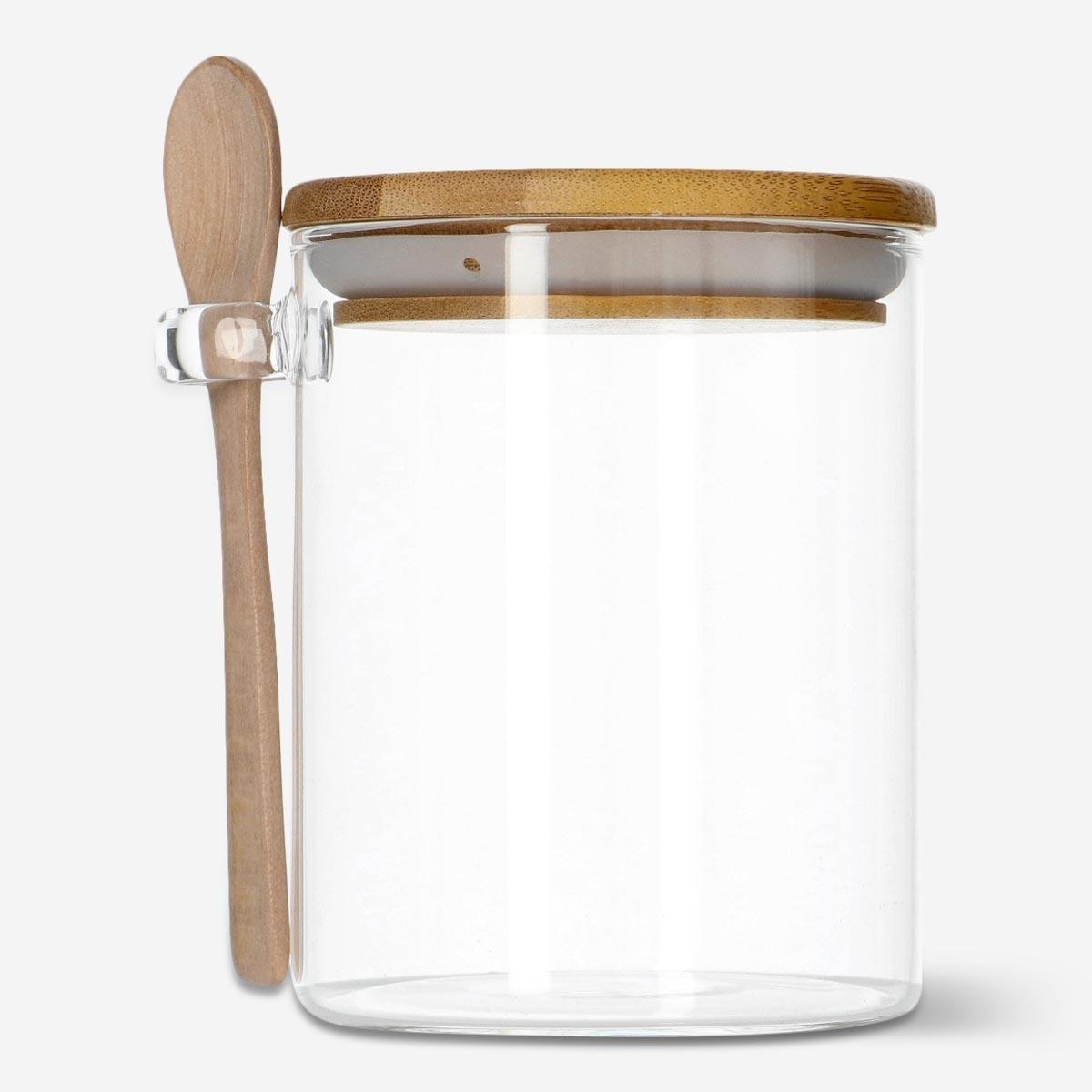 Glass storage jar
