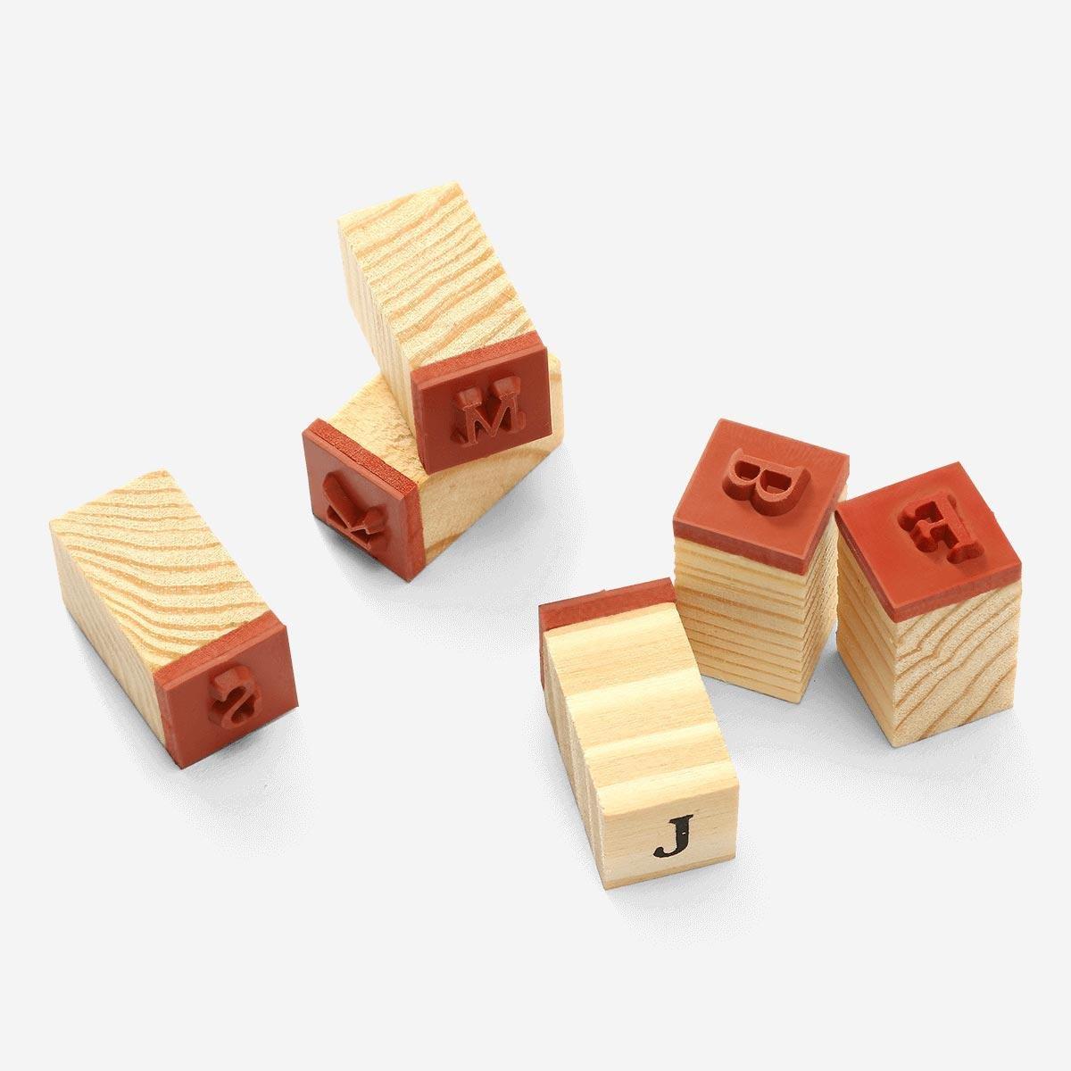 Wooden letters stamps