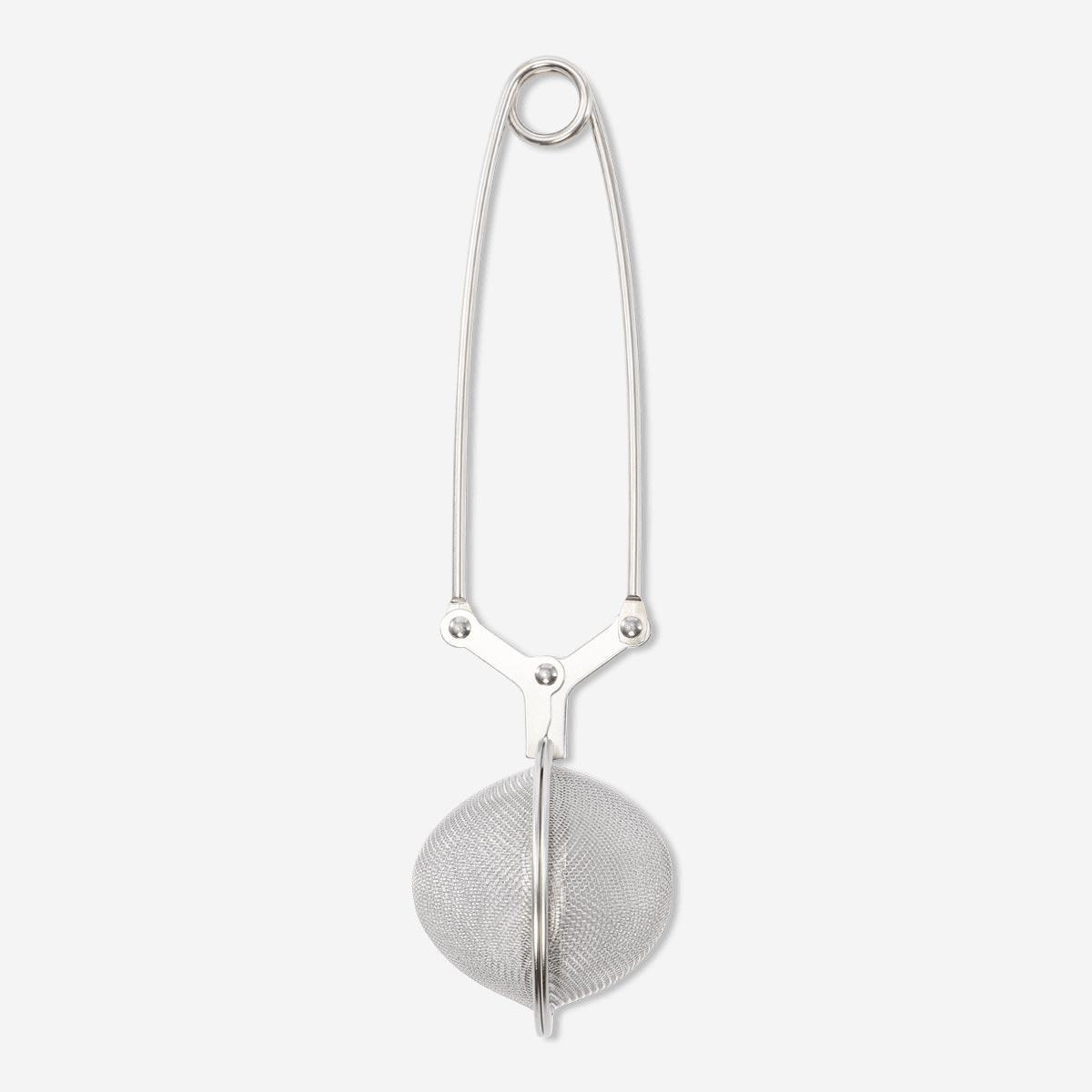 Silver stainless steal tea strainer