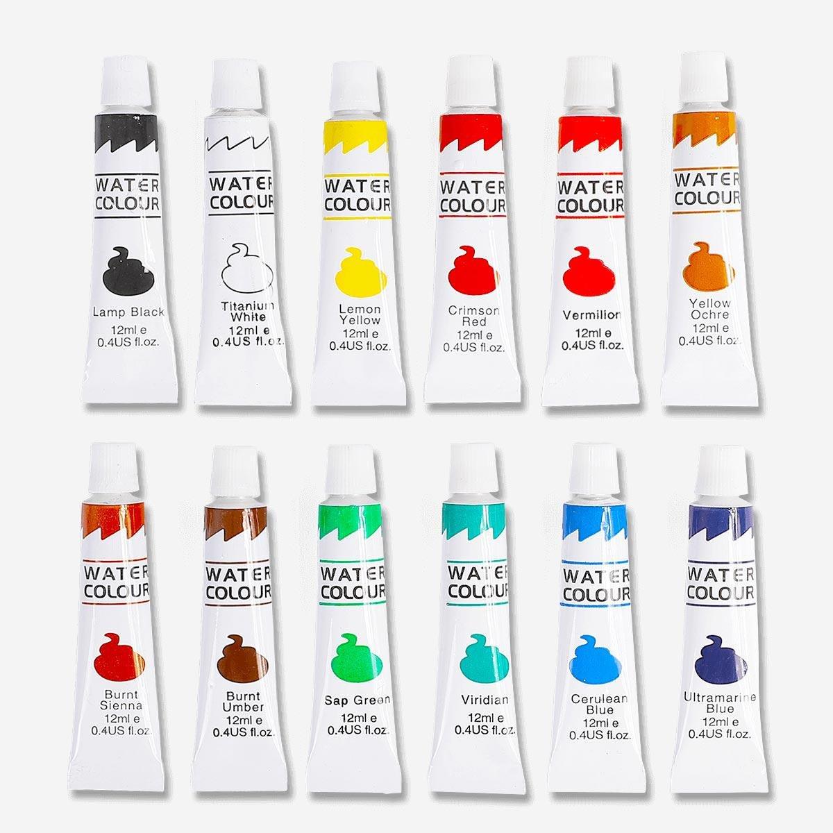 Watercolour paints pack of 12