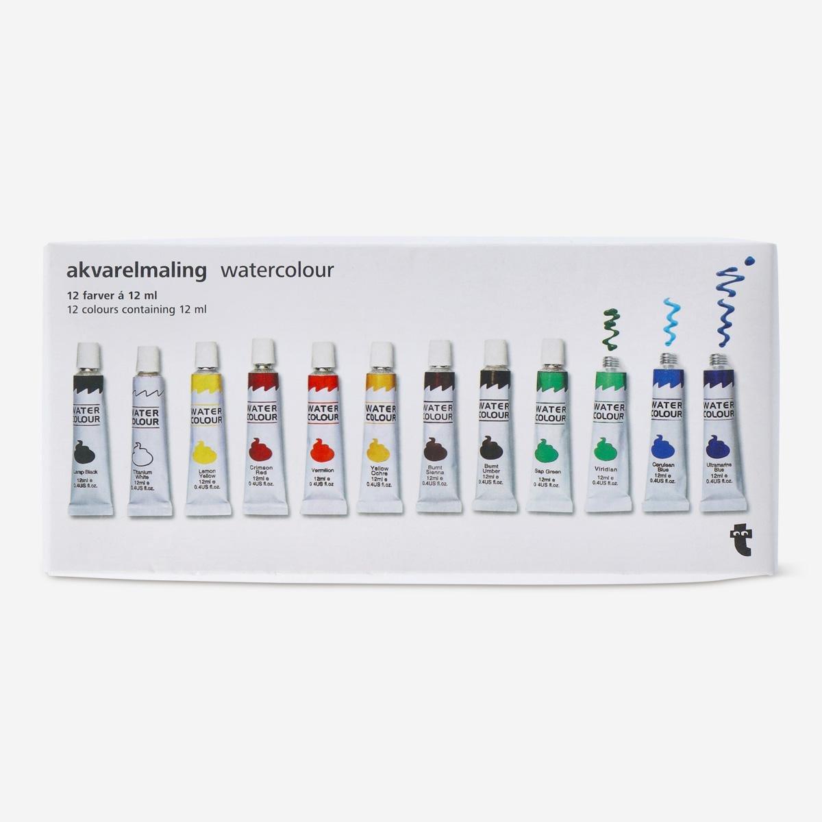 Watercolour paints pack of 12