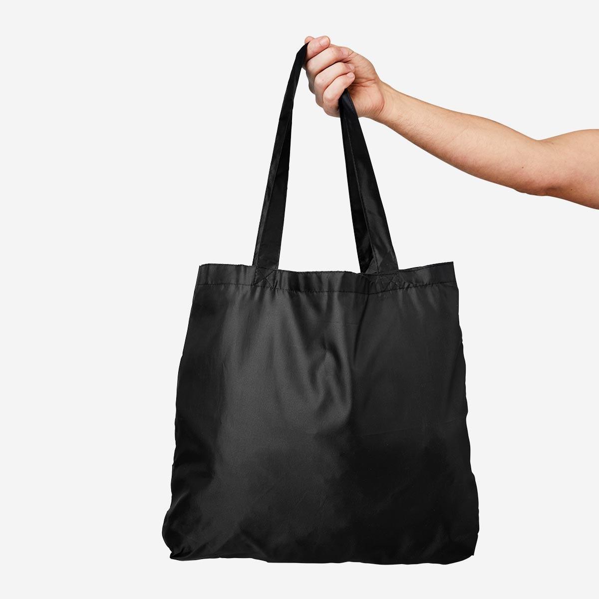 Black foldable tote bag