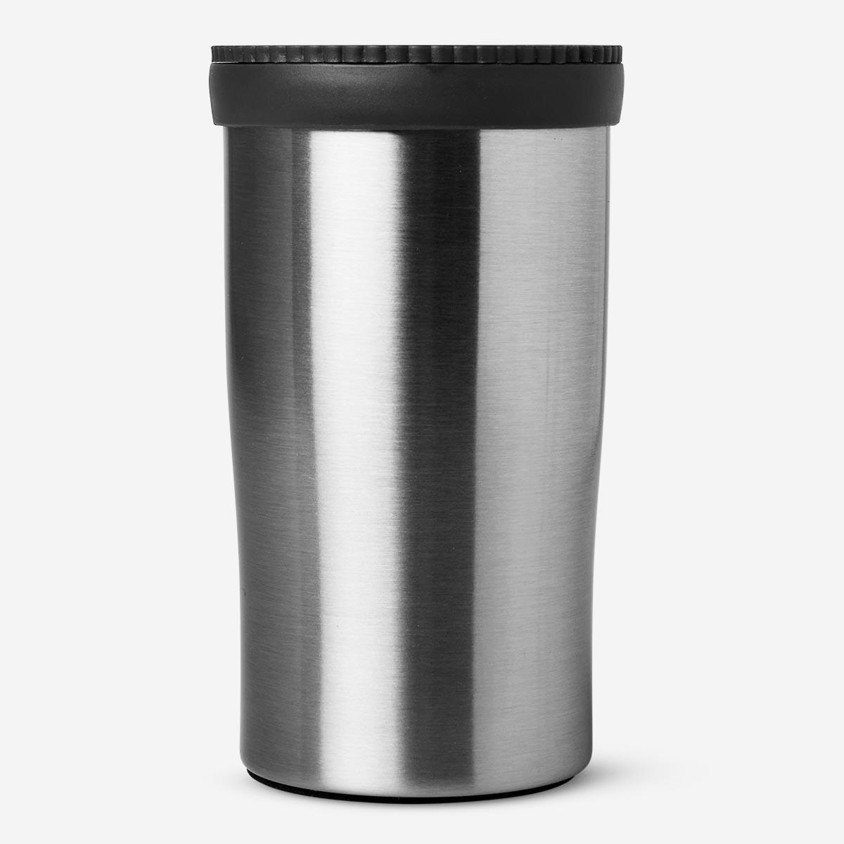 Silver Thermos mug