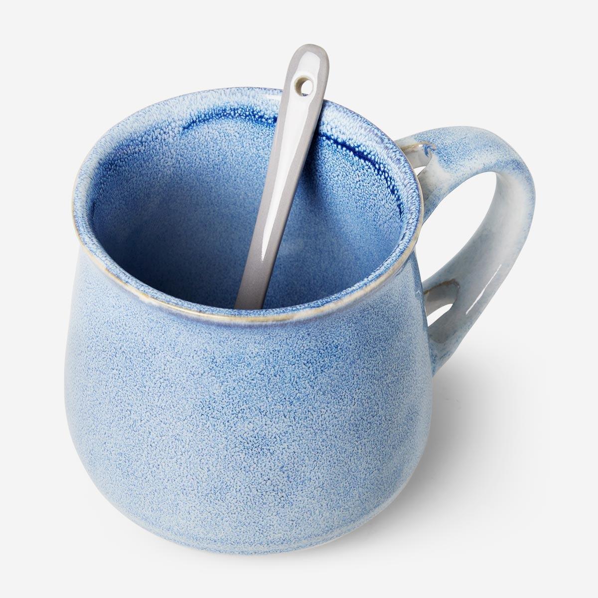 Blue ceramic mug