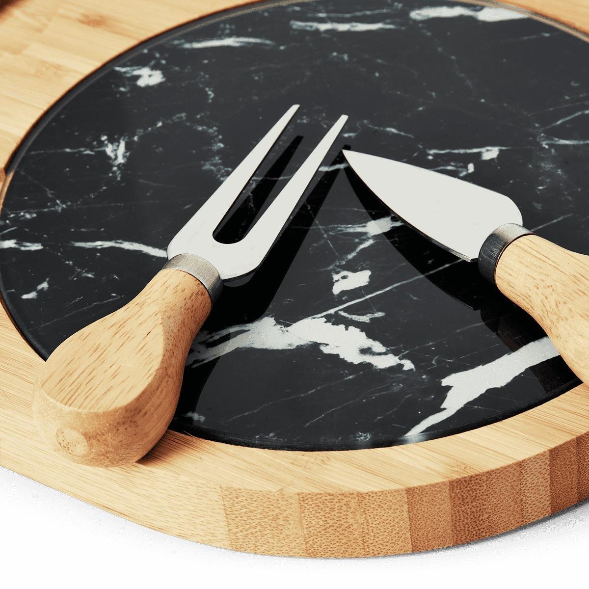 Multicolour bamboo serving set