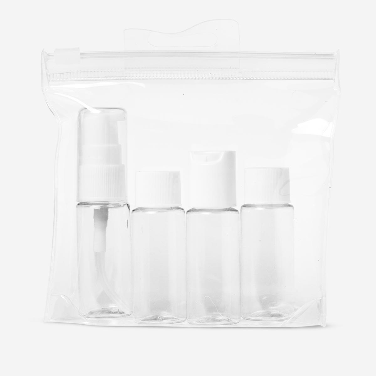 Transparent Containers travel kit