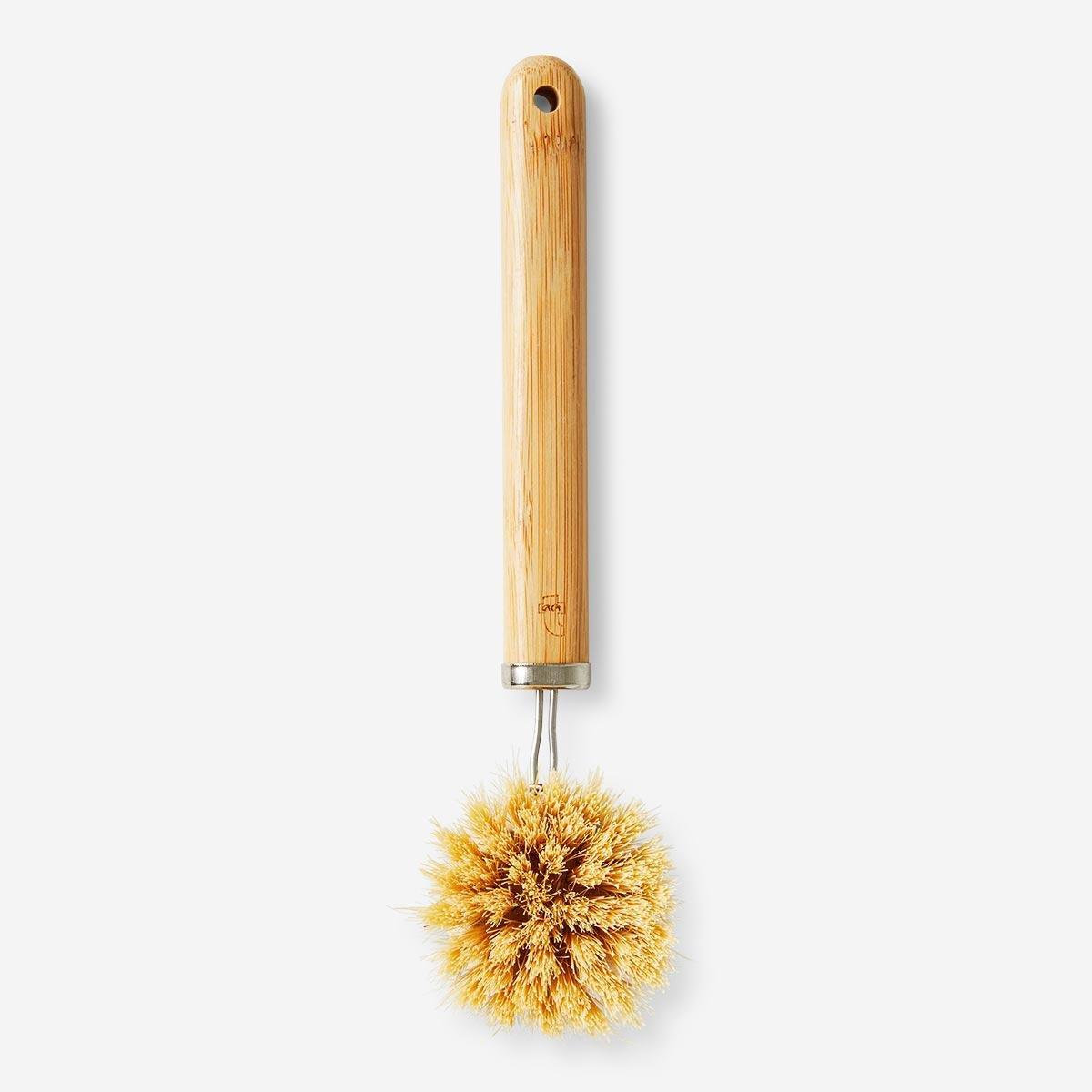 Brown bamboo washing up brush