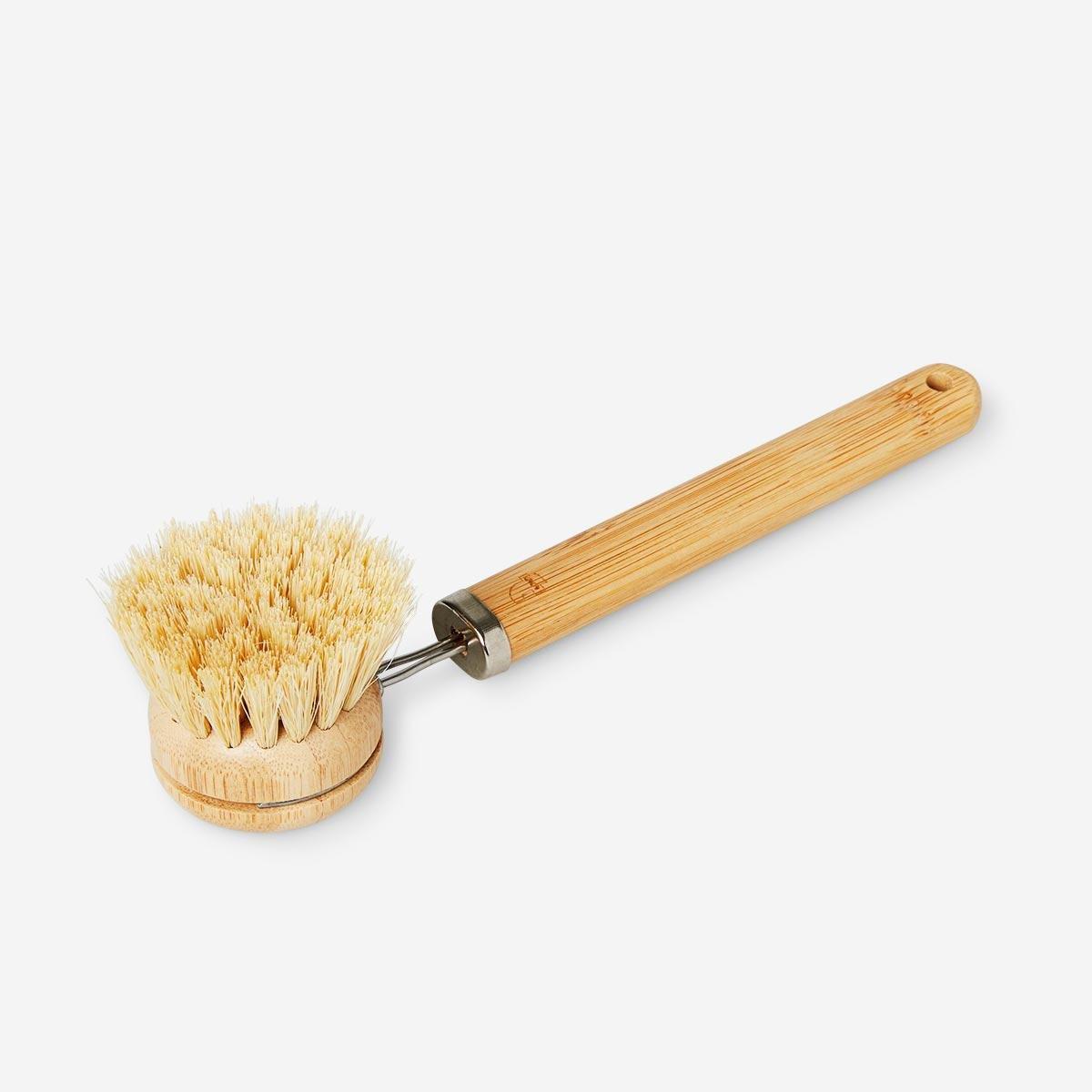Brown bamboo washing up brush