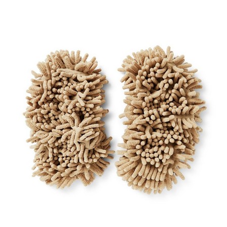 Beige cleaning mop slippers