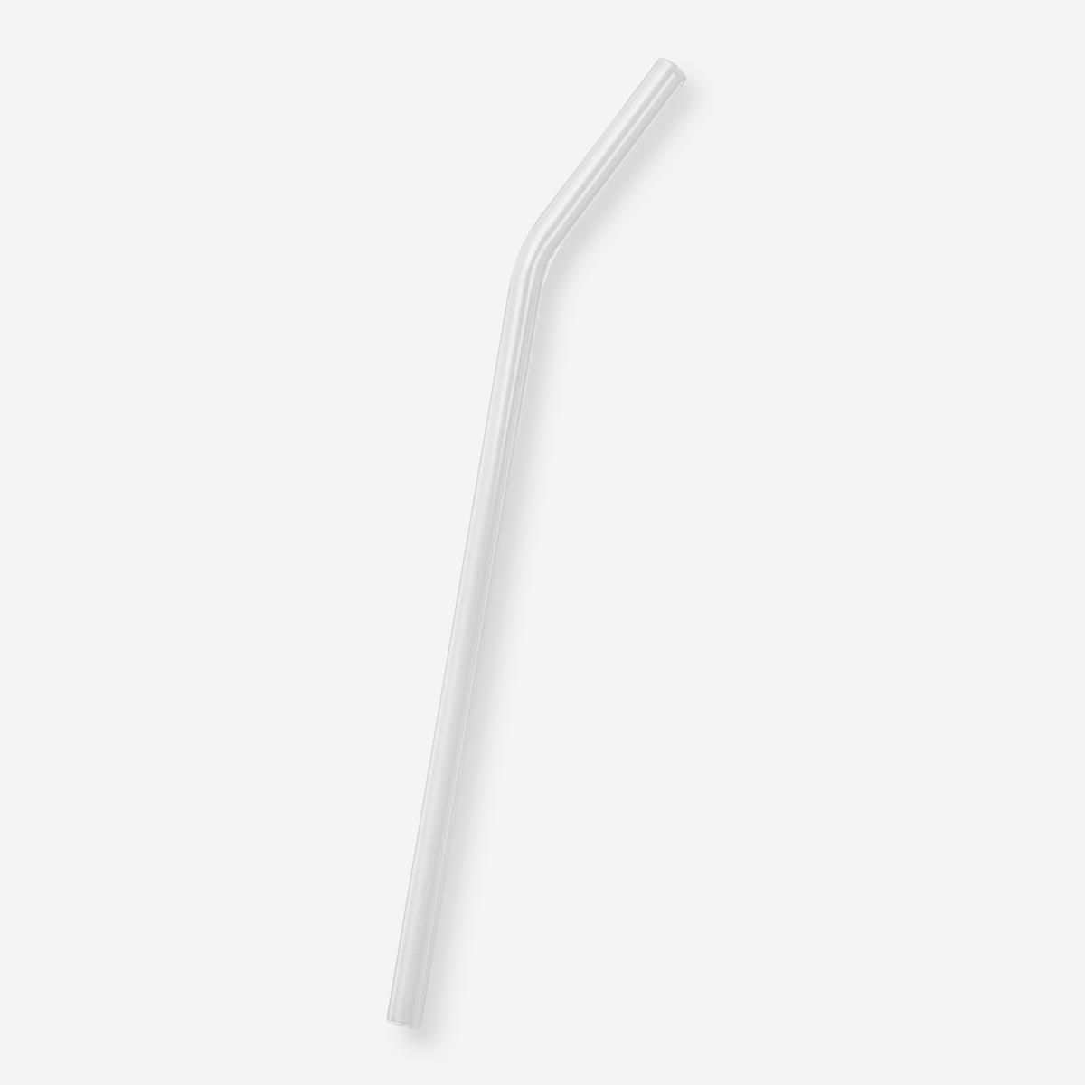 Reusable glass straw