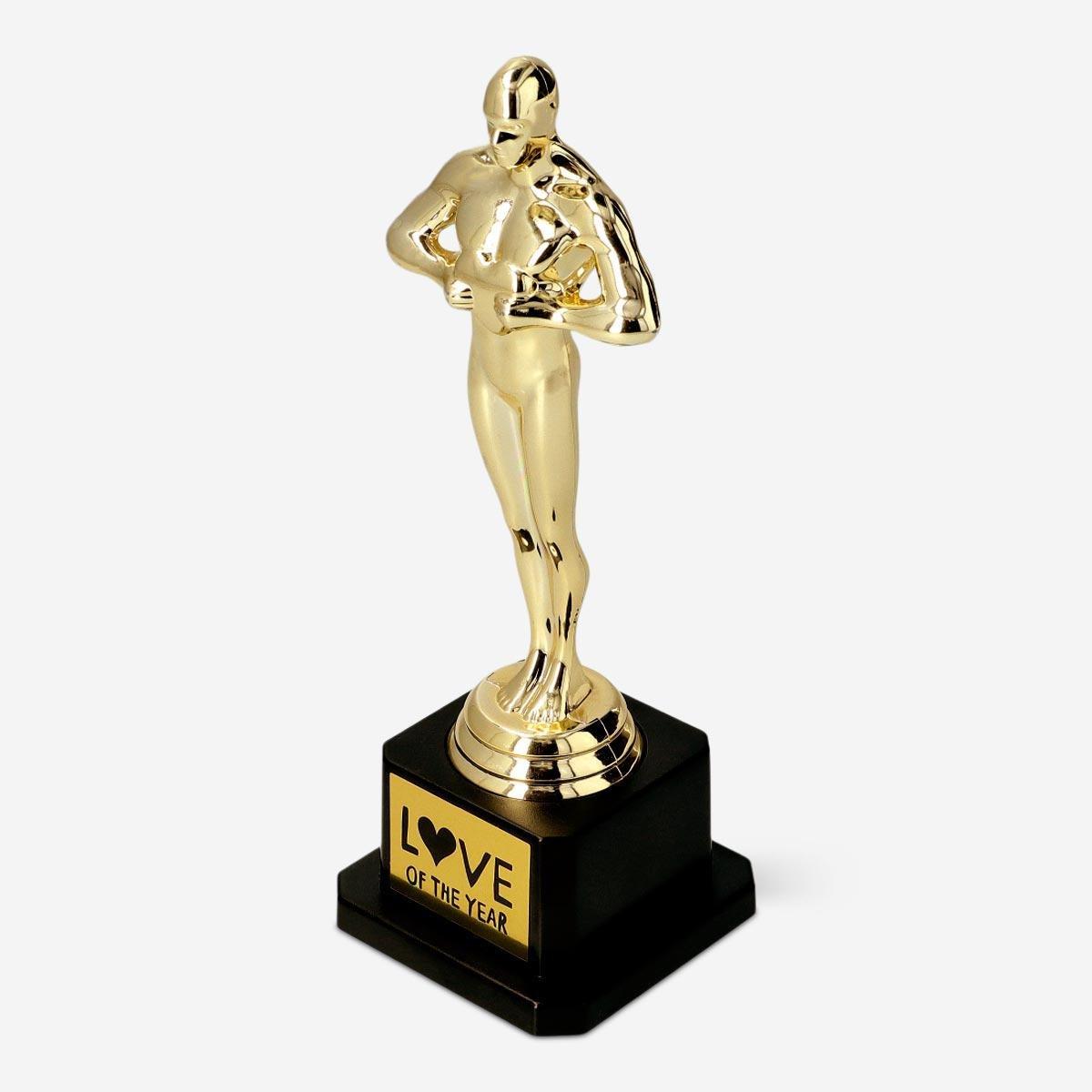 Gold plastic trophy