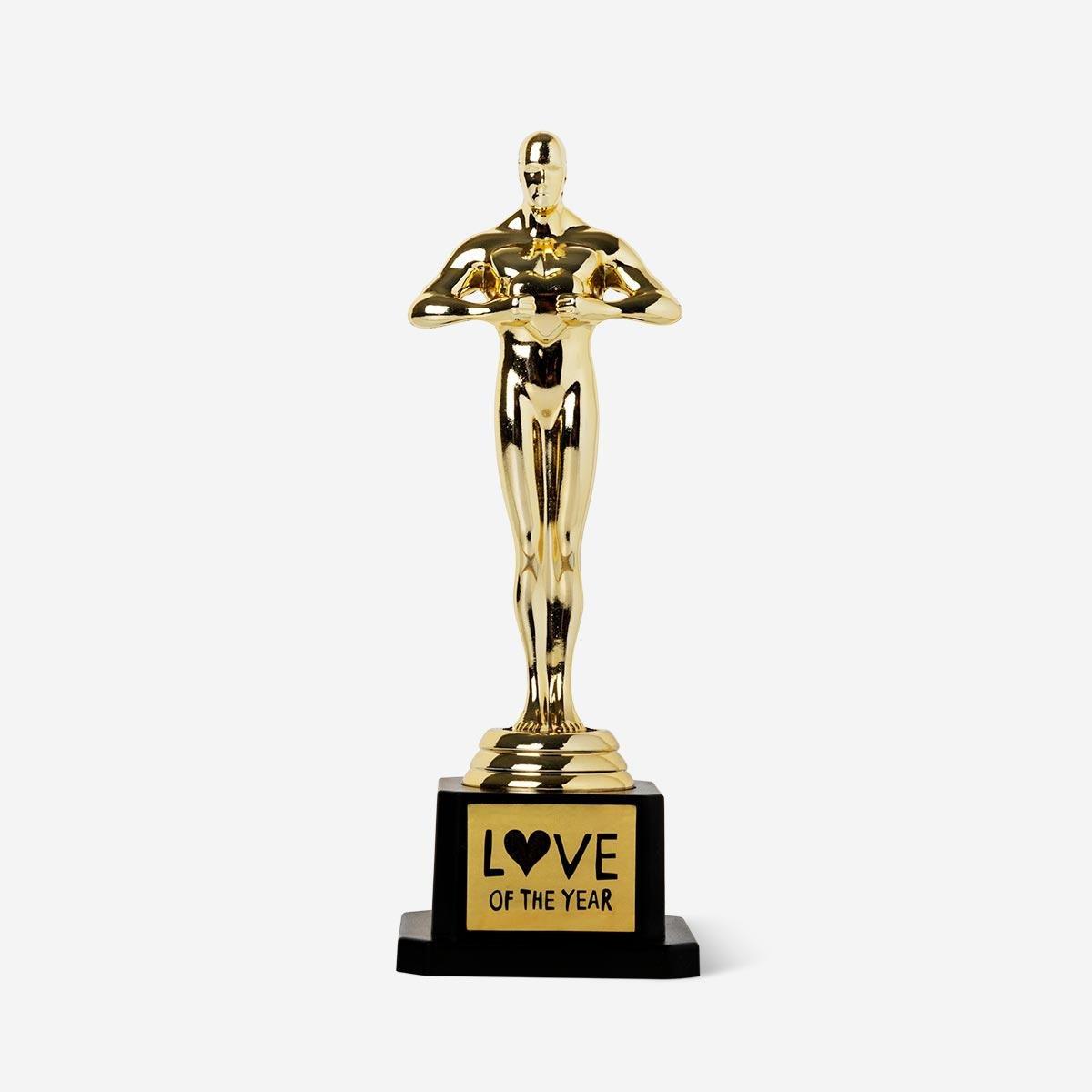 Gold plastic trophy