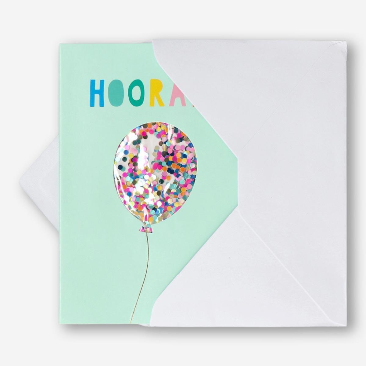 Turquoisebirthday card with envelope