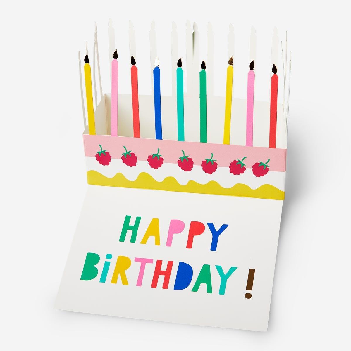 Foldout birthday card with envelope