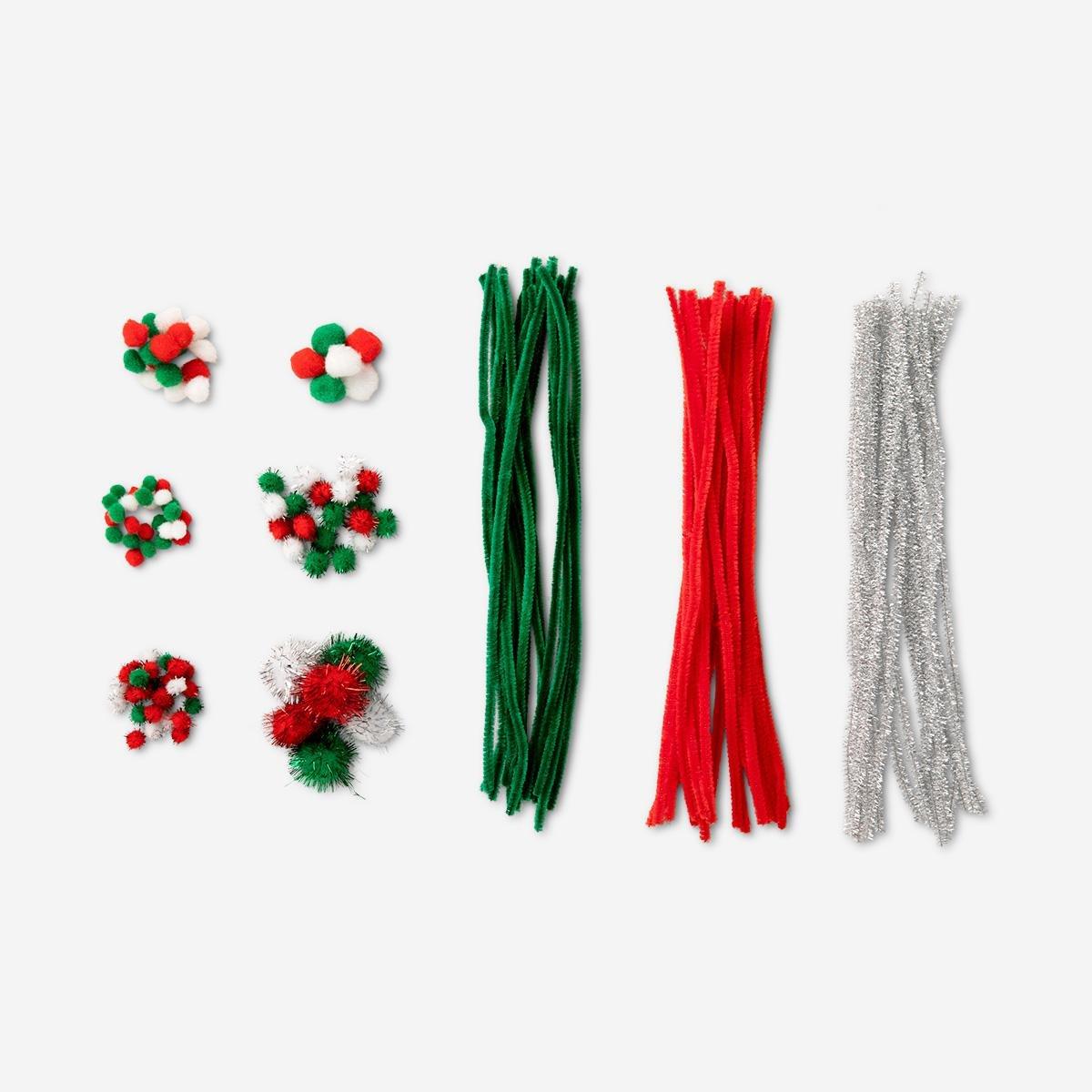 Multicolour Pom Poms And Pipe Cleaners Kit