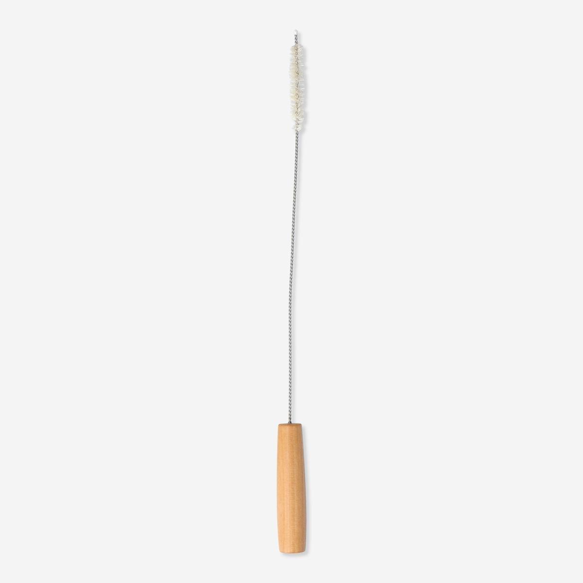 Beige wooden long brush