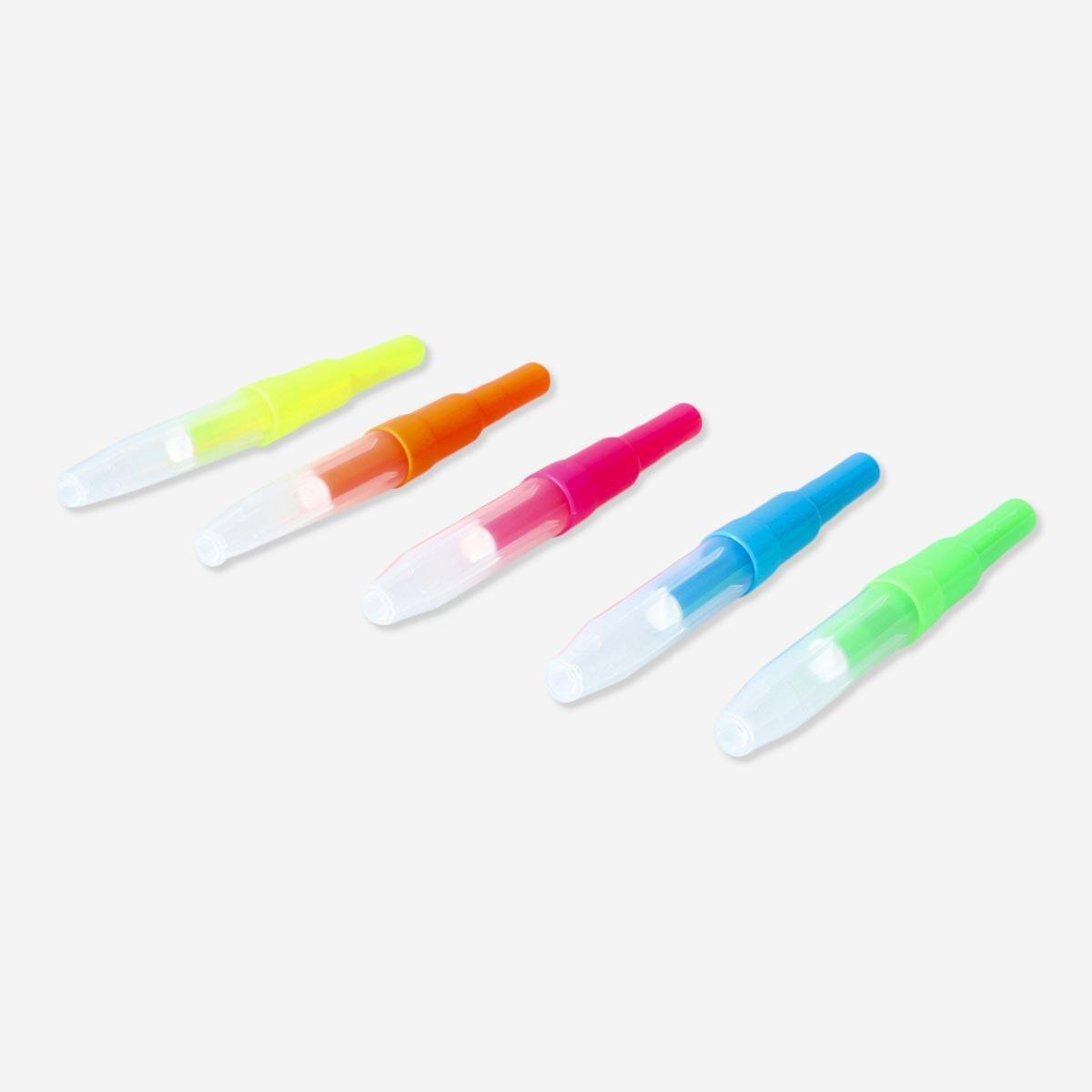 Multicolour blow markers. 5 pcs