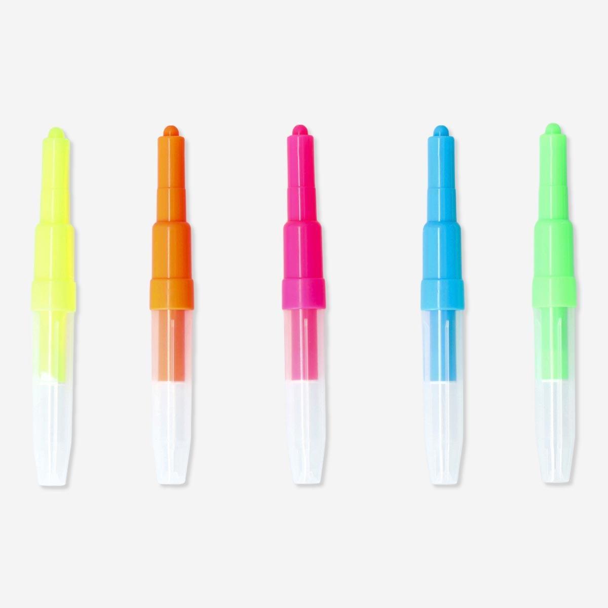 Multicolour blow markers. 5 pcs