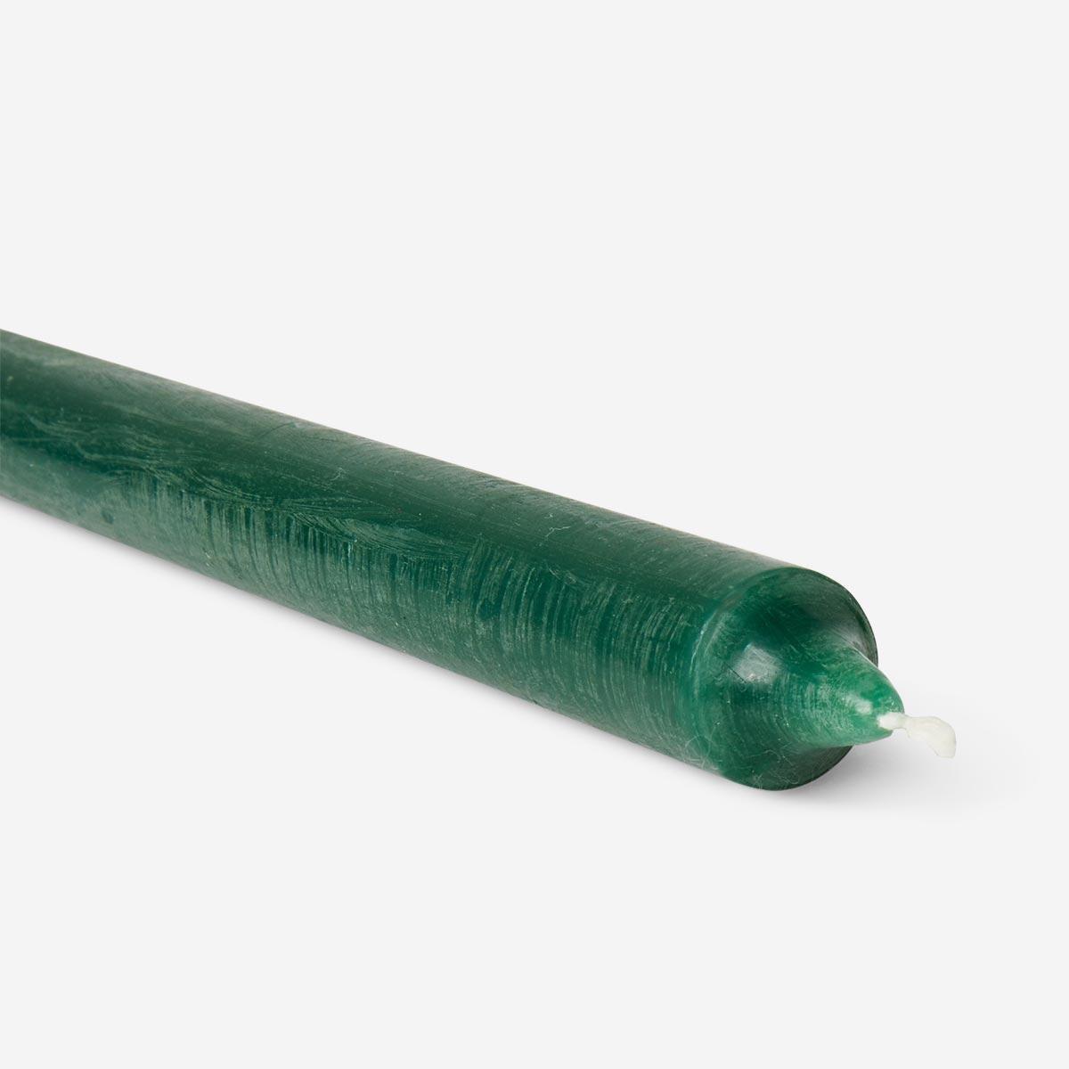 Green candle. 25 cm