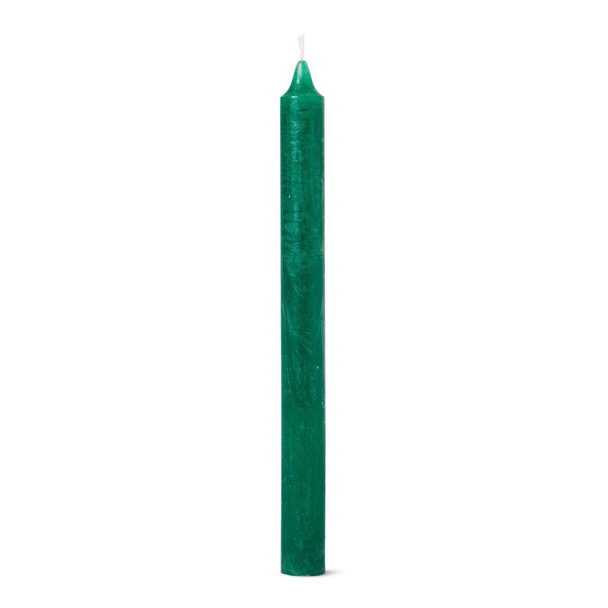 Green candle. 25 cm