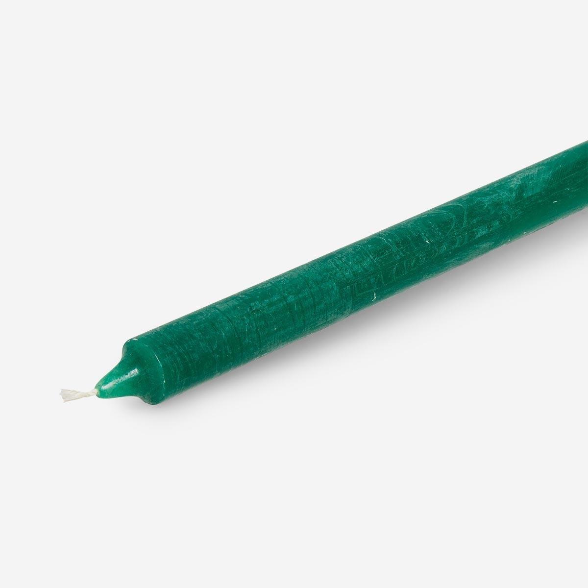 Green candle. 25 cm
