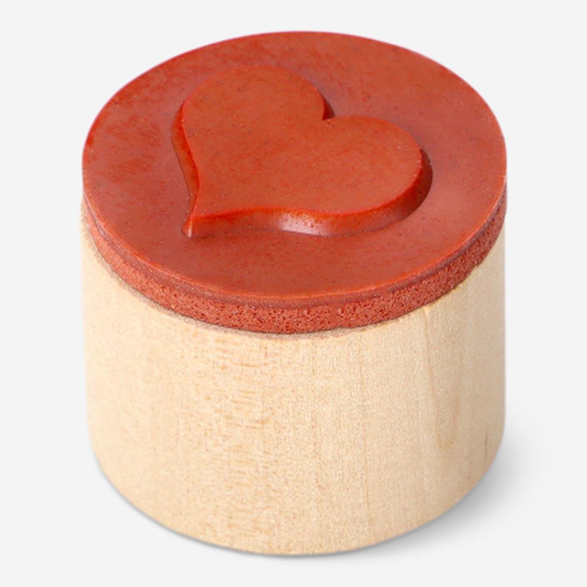 Red wooden heart stamps