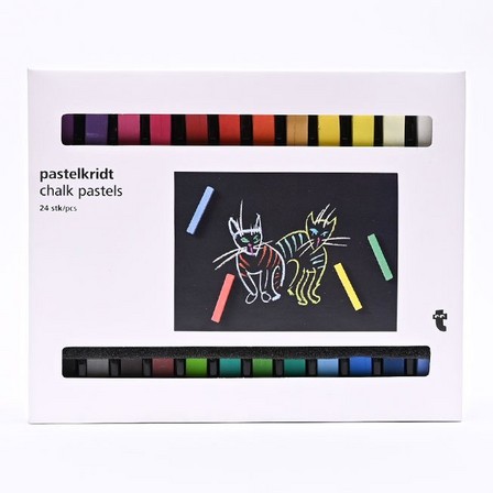Multicolour chalk pastels. 24 pieces