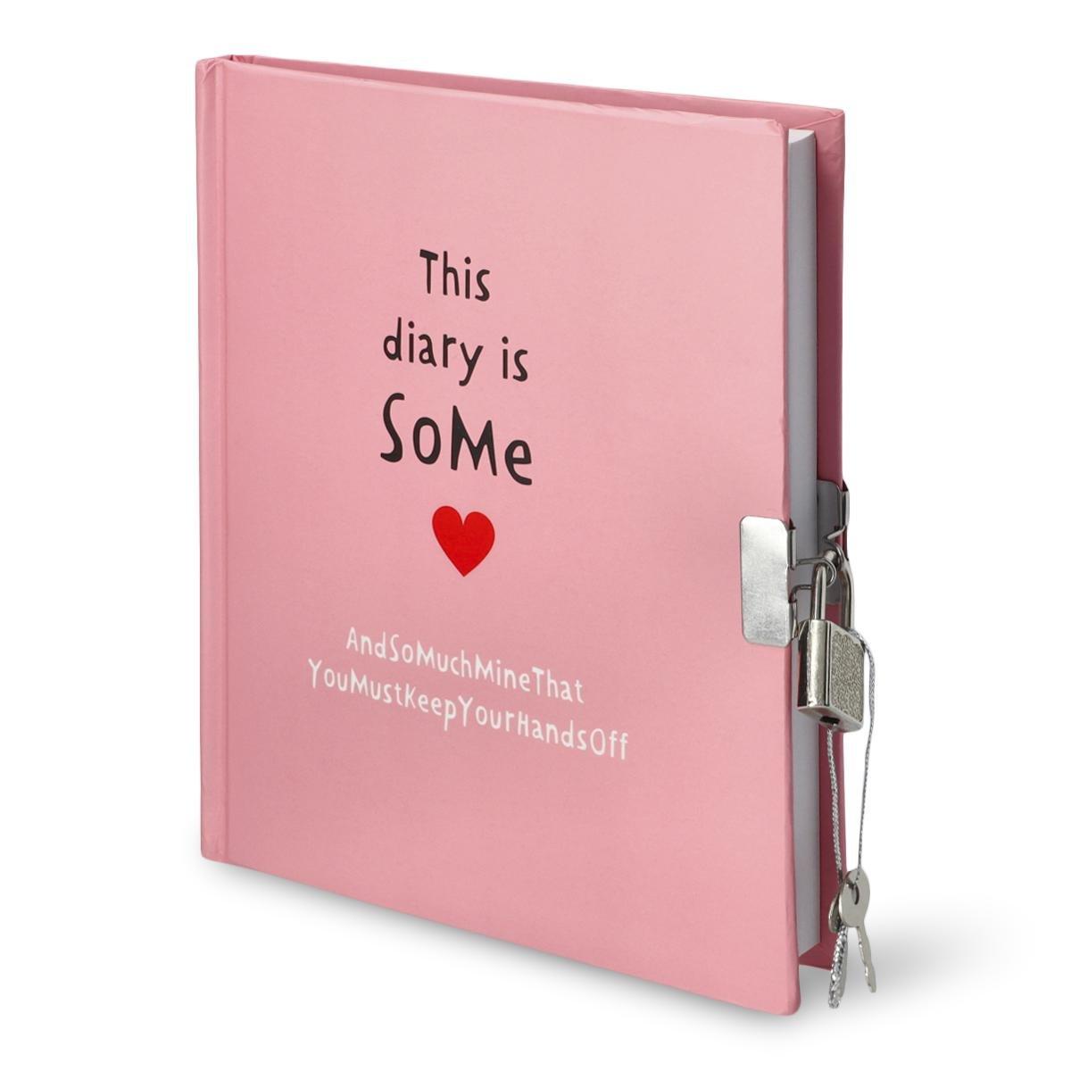 Pink diary with lock