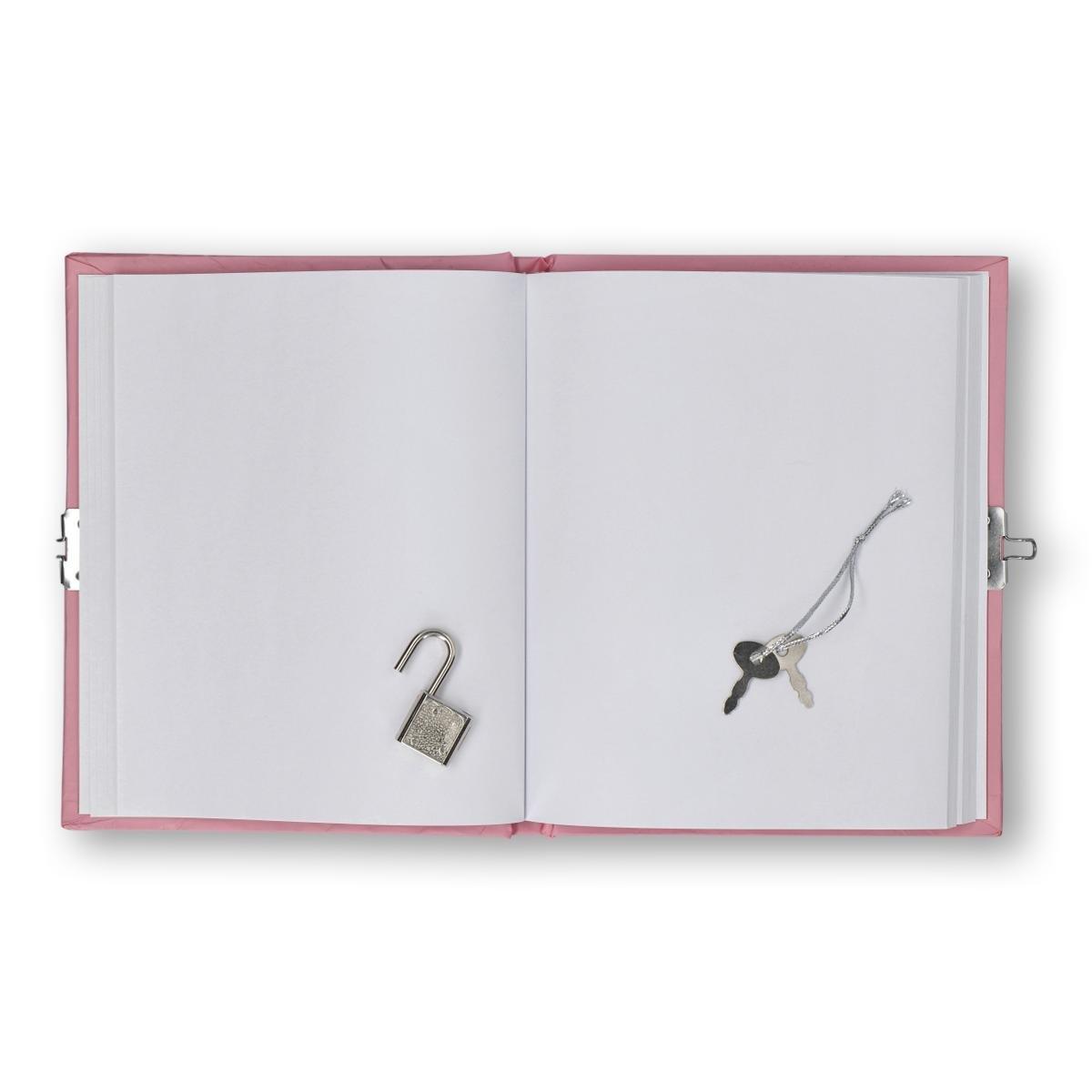 Pink diary with lock